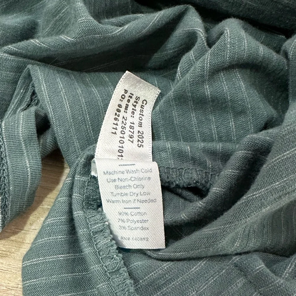 ✨NWOT✨ Marine Layer Teal Striped Short Sleeve Tee - Picture 4 of 5